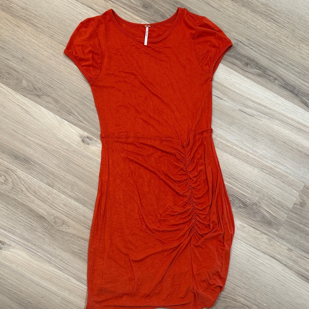 Free People orange mini dress